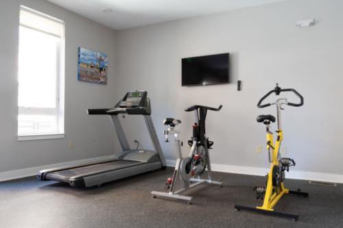No need to leave Ulman House to get your workout in with all of the fitness equipment.