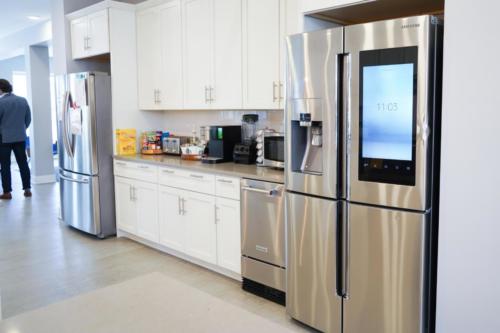 We have two communal refrigerators for all residents to use.